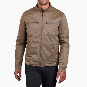 Kuhl Kaffe Racer Jacket Coat Mens Size XXL Tan Hiking Outdoor Classic Utility
